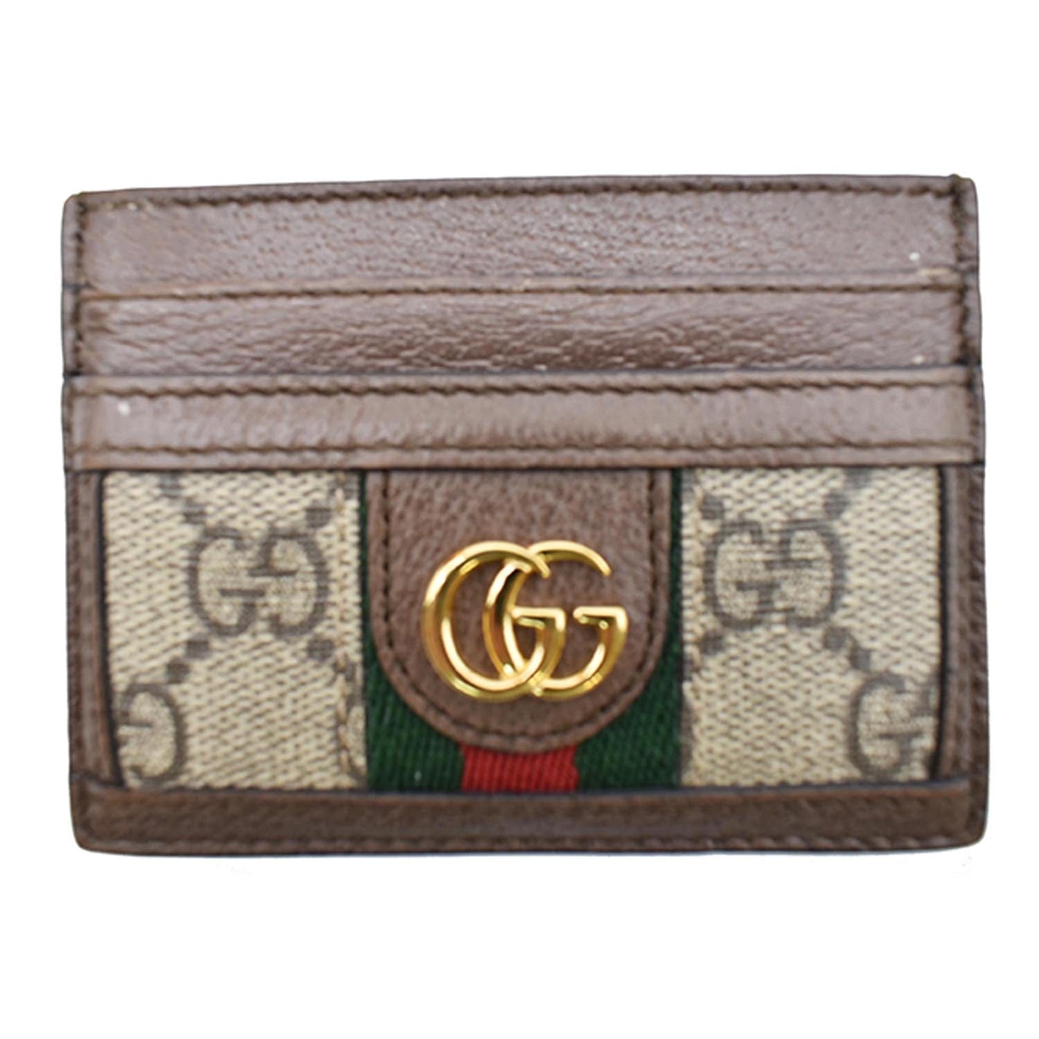 GUCCI Ophidia Gucci Canvas Card Case Brown 523159