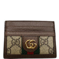 GUCCI Ophidia Gucci Canvas Card Case Brown 523159