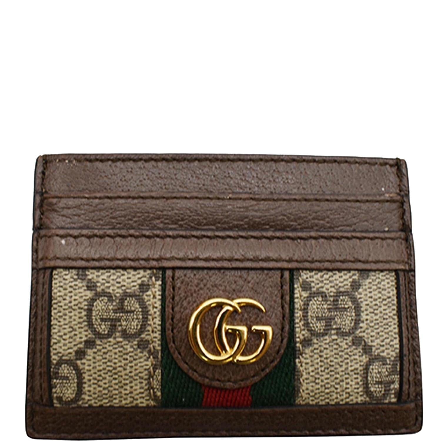GUCCI Ophidia Gucci Canvas Card Case Brown 523159