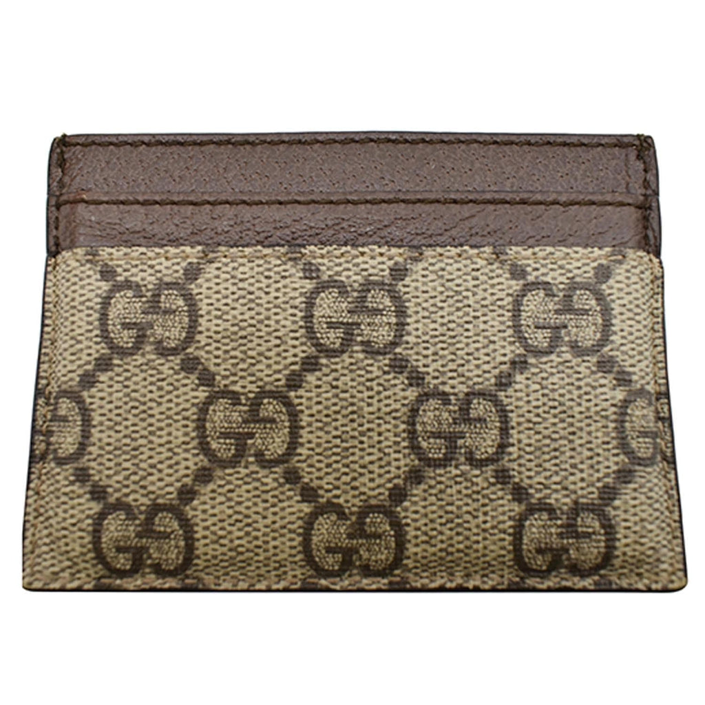 GUCCI Ophidia Gucci Canvas Card Case Brown 523159