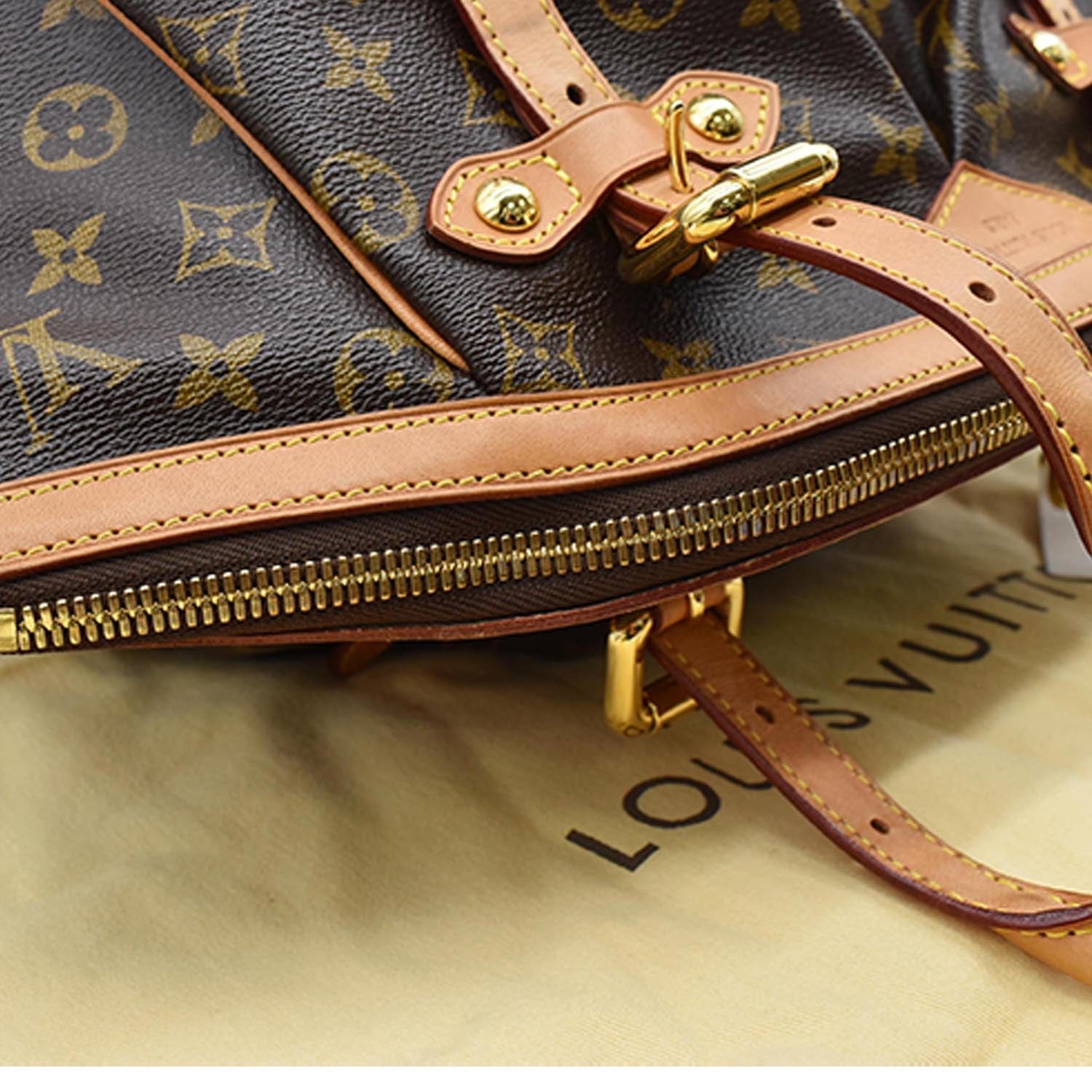 LOUIS VUITTON Tivoli GM Monogram Canvas Satchel Bag Brown