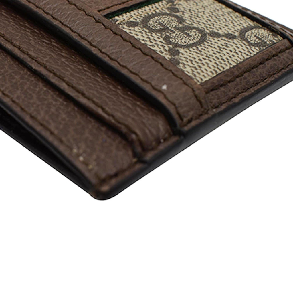 GUCCI Ophidia Gucci Canvas Card Case Brown 523159
