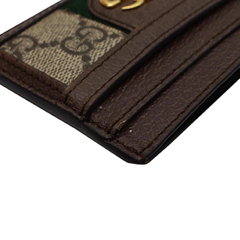 GUCCI Ophidia Gucci Canvas Card Case Brown 523159