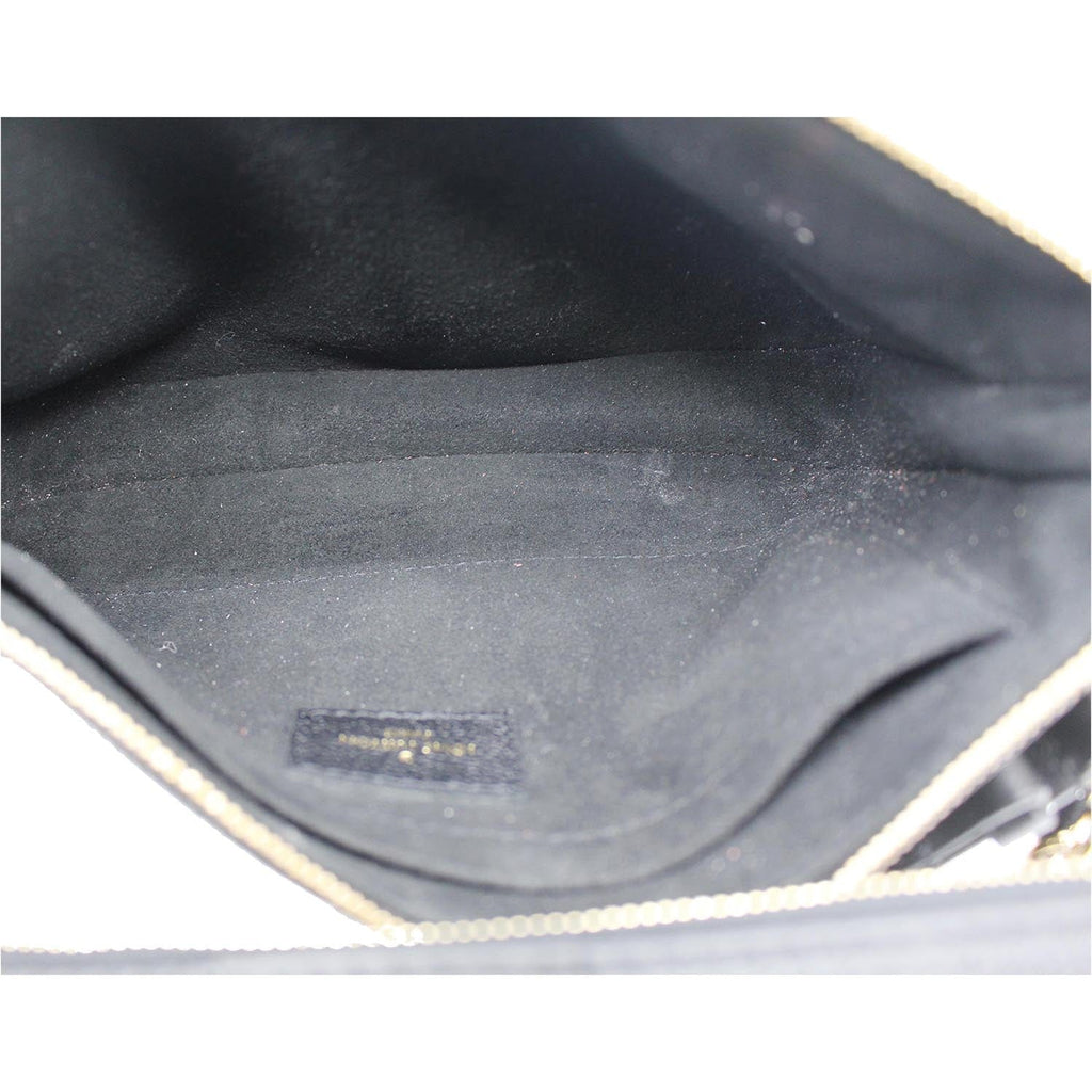 LOUIS VUITTON  Multi Pochette Empreinte Leather Accessories Bag Black