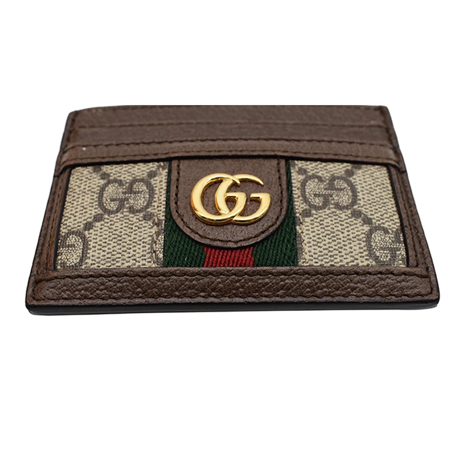 GUCCI Ophidia Gucci Canvas Card Case Brown 523159