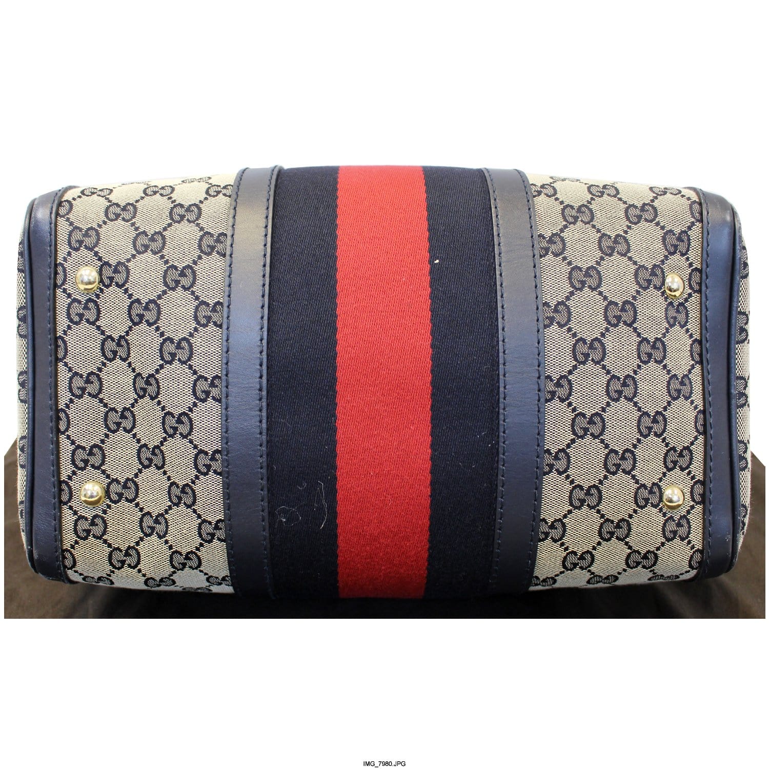 GUCCI Web Medium  Gucci Boston Bag with Signature Web 247205