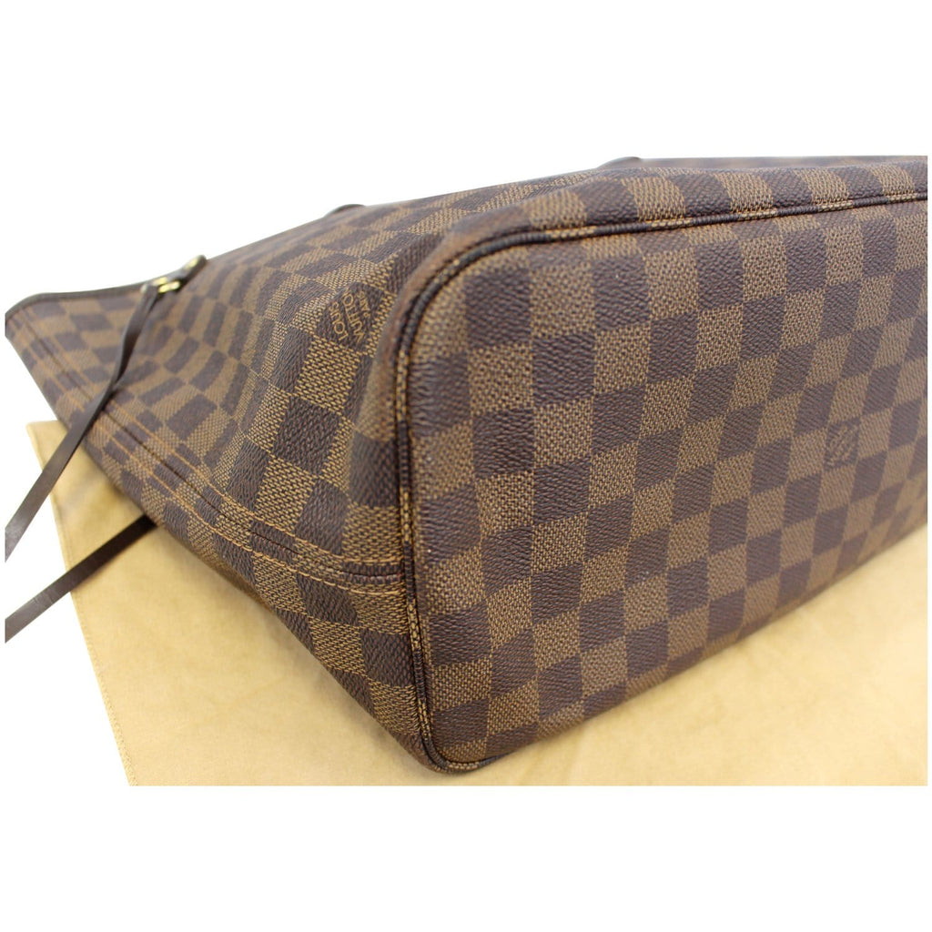 LOUIS VUITTON Neverfull MM Damier Ebene Tote Shoulder Bag