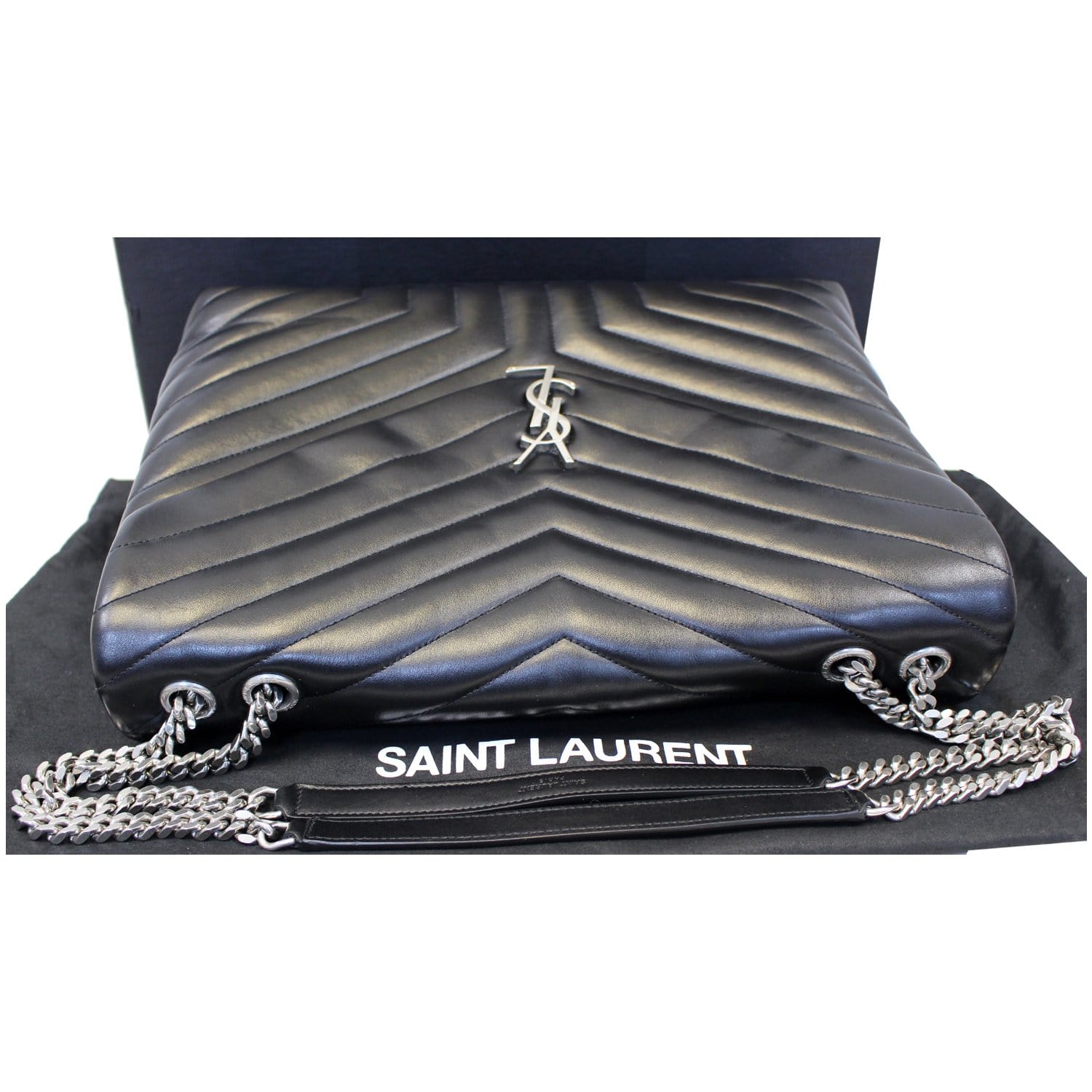 YVES SAINT LAURENT Large Loulou Calfskin Matelasse Chain Shoulder Bag
