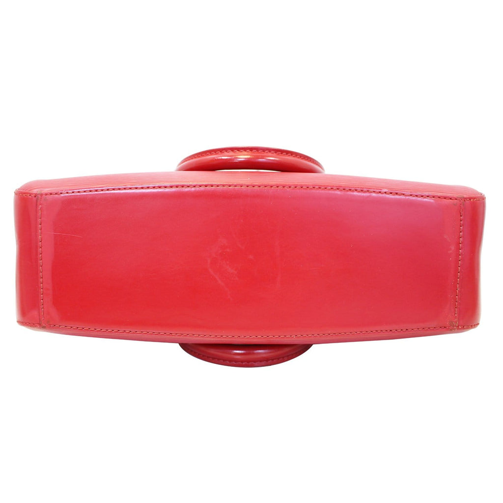 LOUIS VUITTON Jasmine Epi Leather Satchel Bag Red