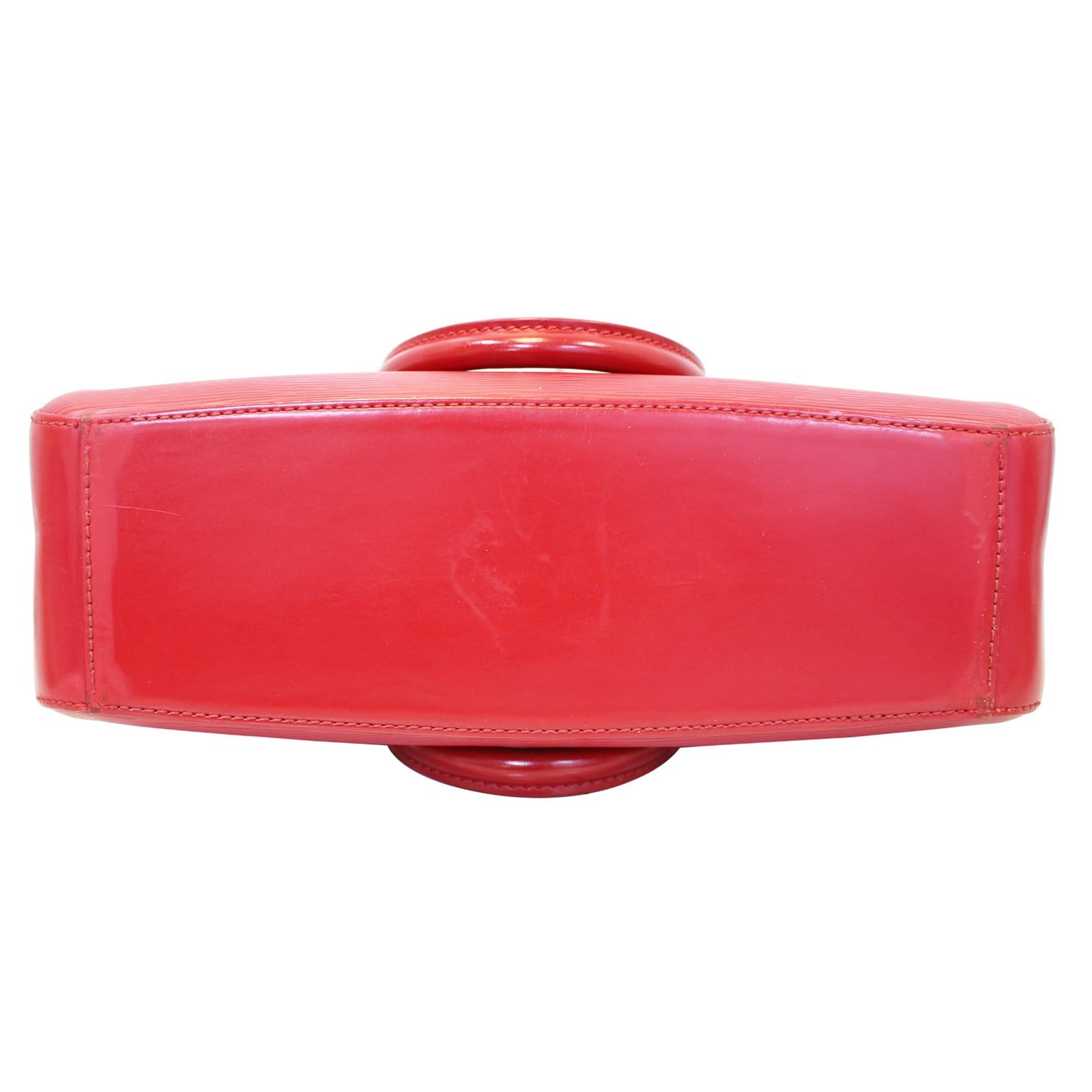 LOUIS VUITTON Jasmine Epi Leather Satchel Bag Red