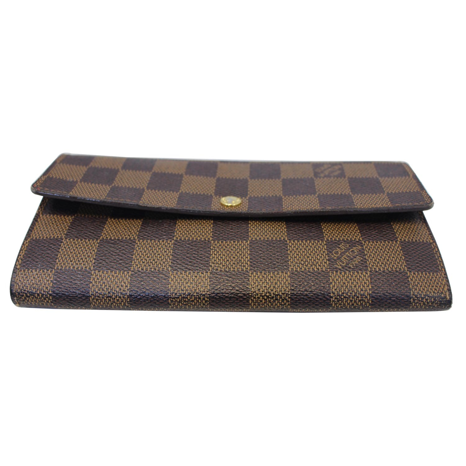 LOUIS VUITTON Damier Ebene Brown Sarah Wallet