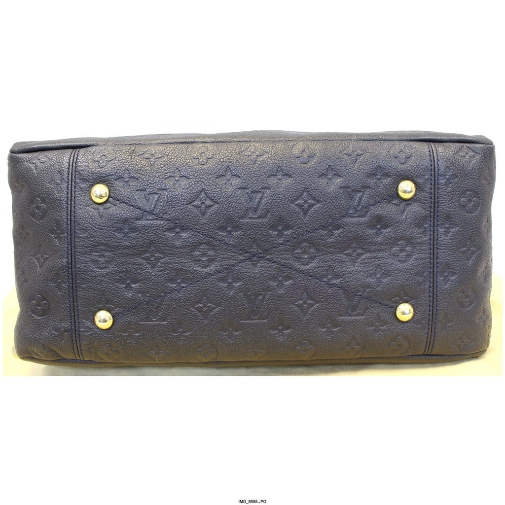 LOUIS VUITTON Artsy MM Blue Empreinte Infini Monogram Shoulder Bag