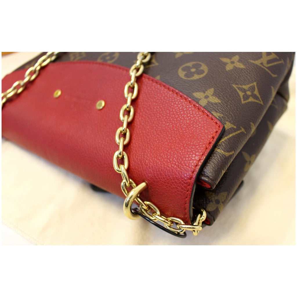 LOUIS VUITTON Saint Placide Monogram Canvas Shoulder Crossbody Bag Cerise