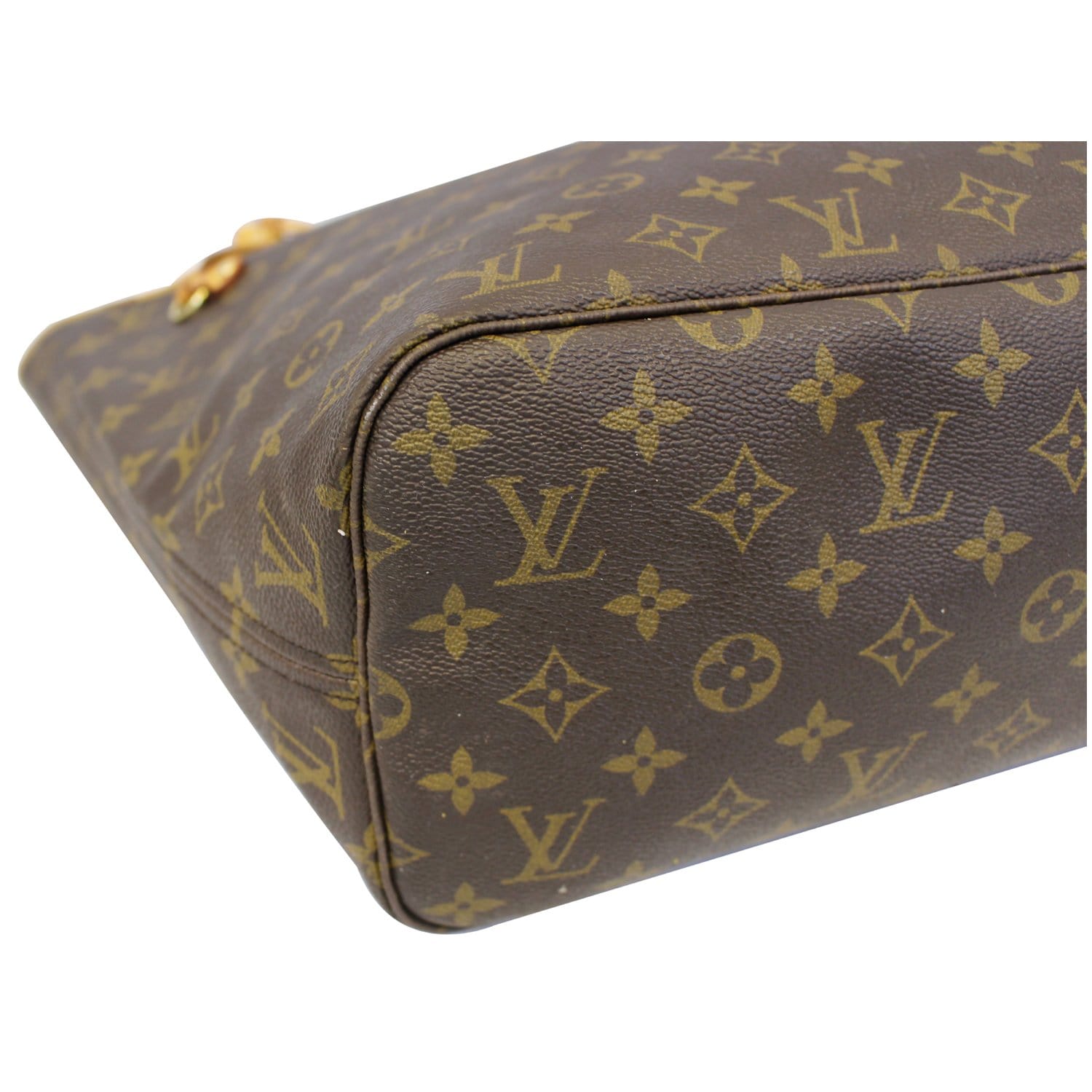 LOUIS VUITTON Neverfull MM Monogram Canvas Tote Shoulder Bag Brown