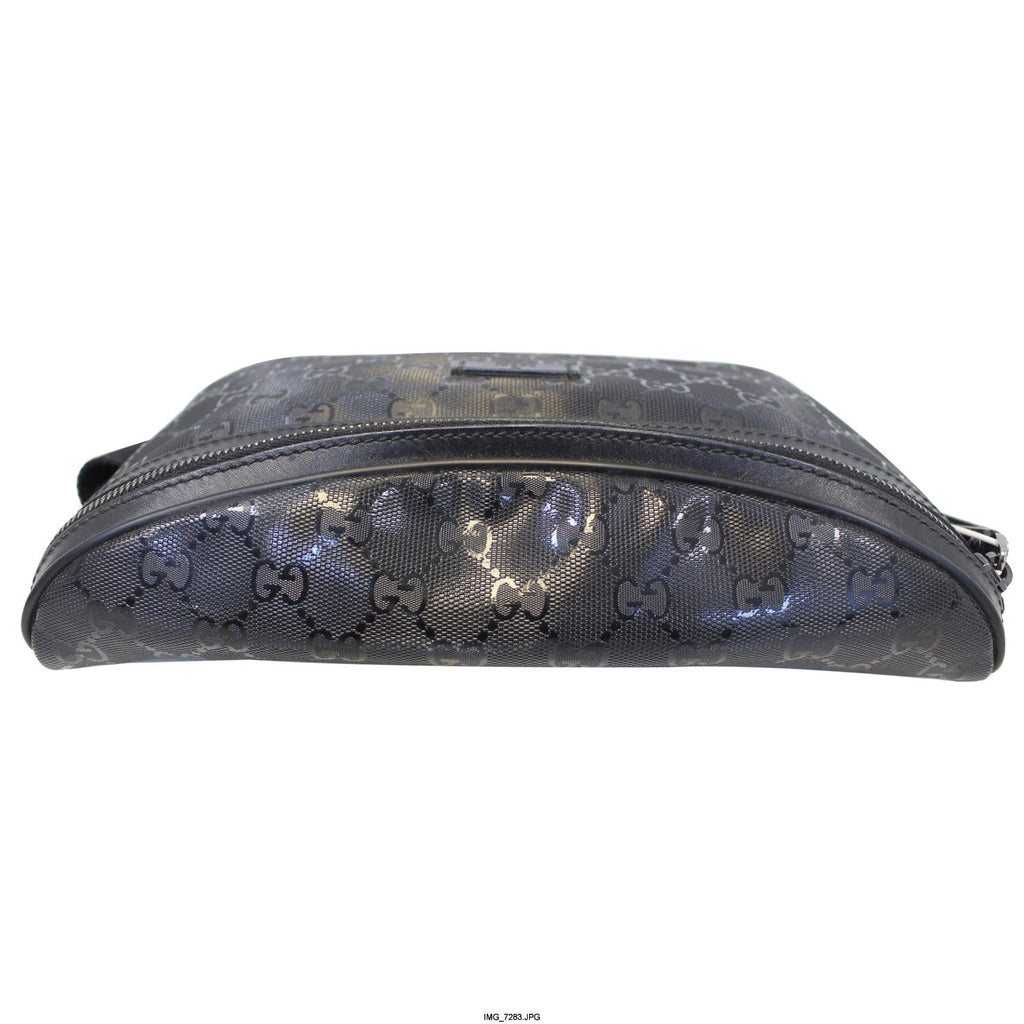 GUCCI Gucci Imprime Monogram Waist Bum Bag Black 233269