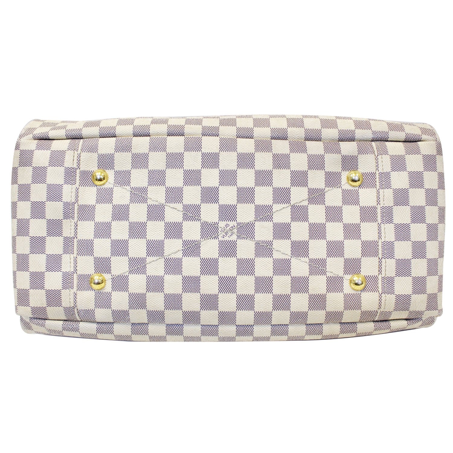LOUIS VUITTON Artsy MM Damier Azur White Shoulder Bag