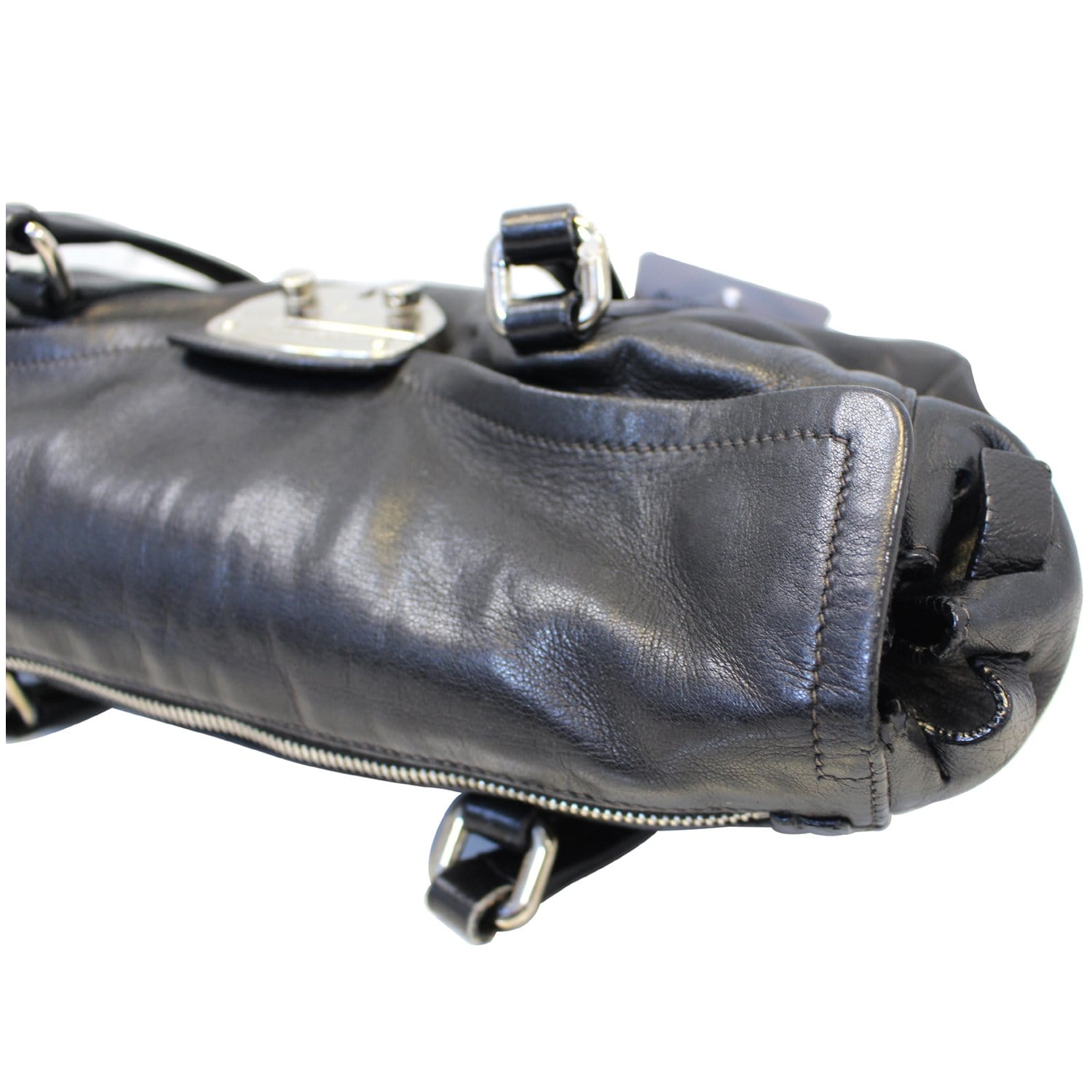Prada Black  Leather Shoulder Bag