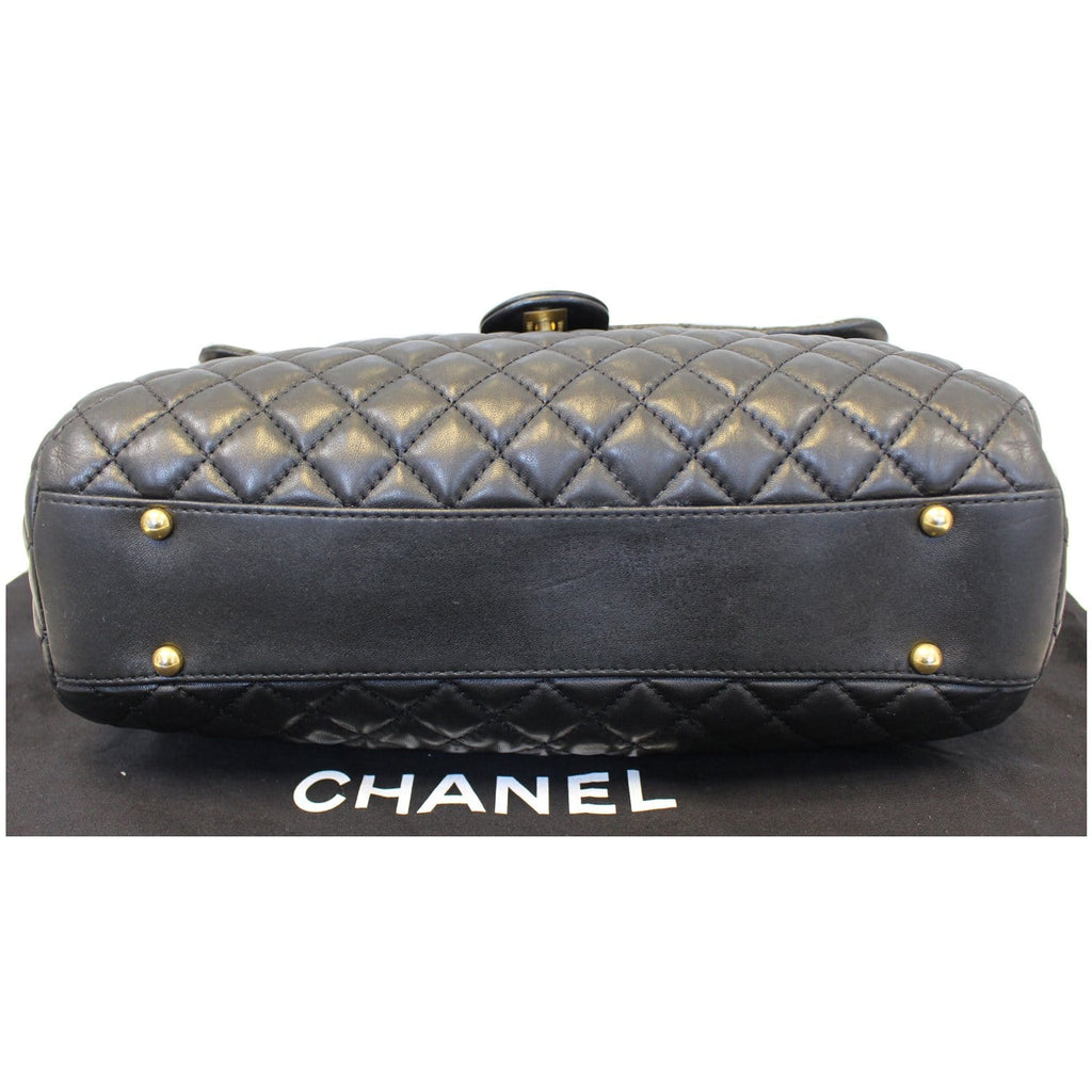 Chanel Large Shopping Flap Shoulder Bag Black
