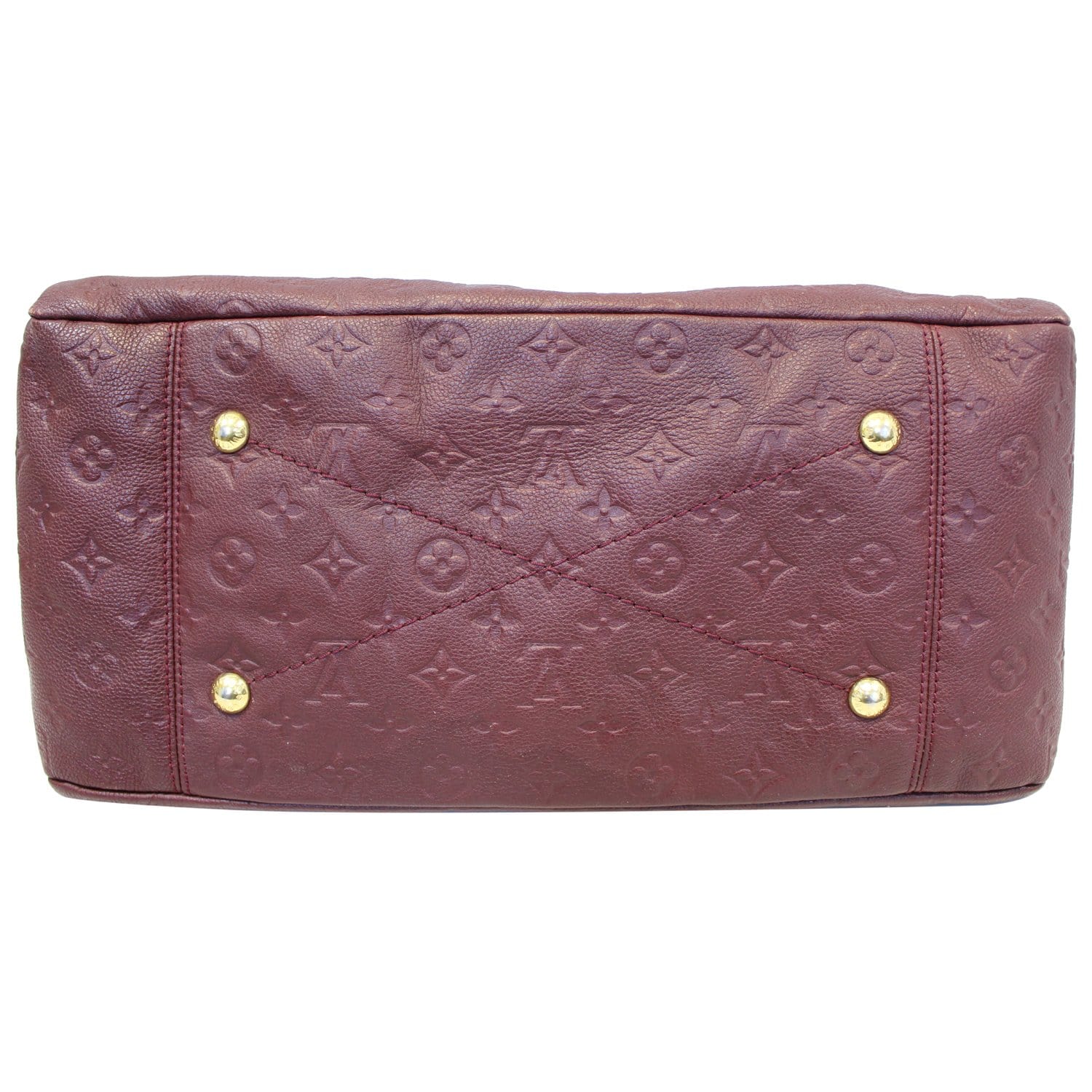 LOUIS VUITTON Artsy MM Monogram Empreinte Shoulder Bag Red