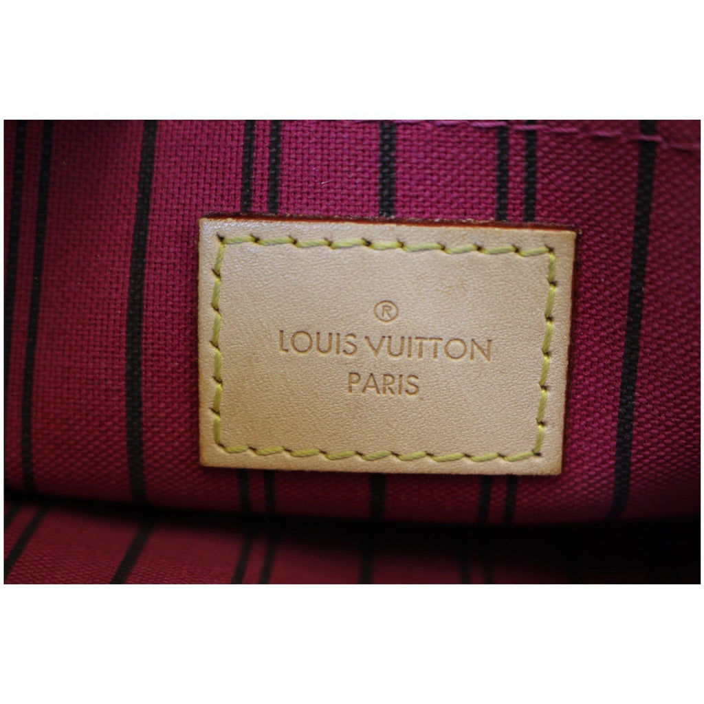 LOUIS VUITTON Pochette Wristlet Pouch Monogram Canvas Neverfull Fuchsia