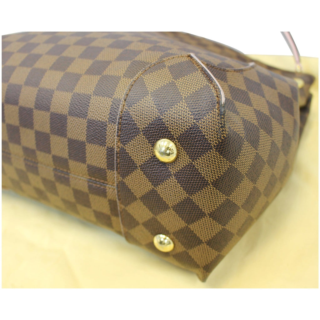 LOUIS VUITTON Caissa Damier Ebene Rose Ballerine Hobo Bag