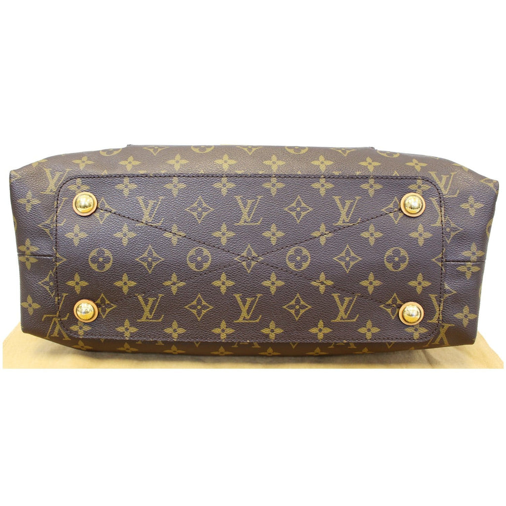 LOUIS VUITTON Olympe Monogram Canvas Satchel Shoulder Bag Camel