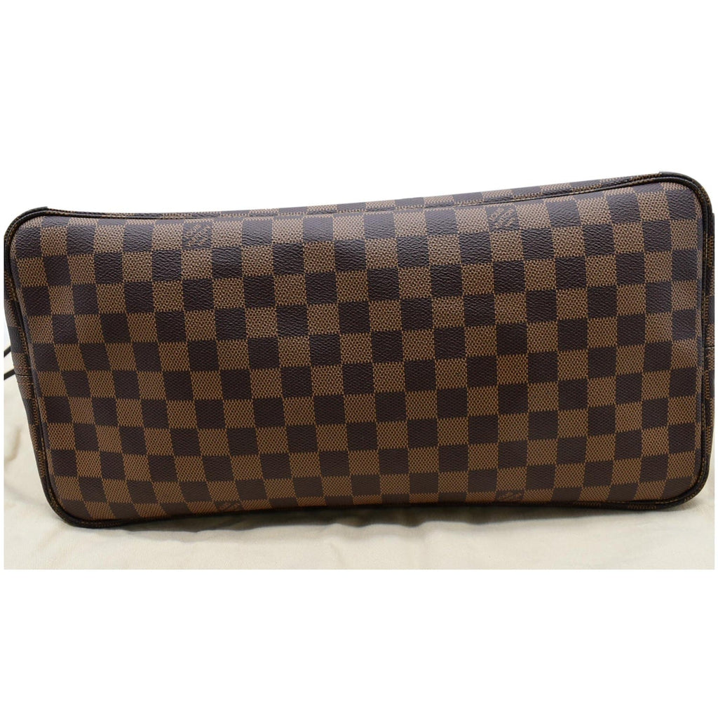 LOUIS VUITTON Neverfull GM Damier Ebene Tote Shoulder Bag Brown