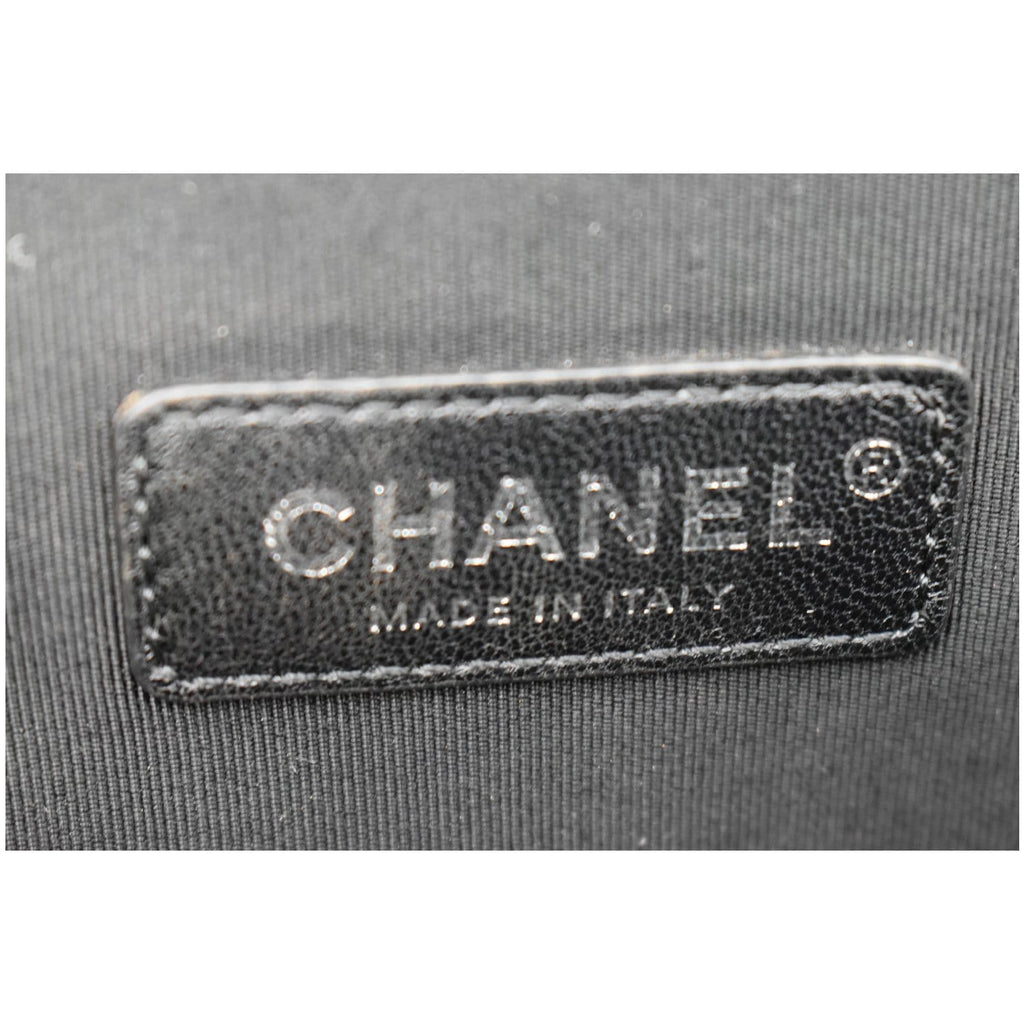 Chanel Large Boy Flap  Quilted Leather Shoulder Bag Black