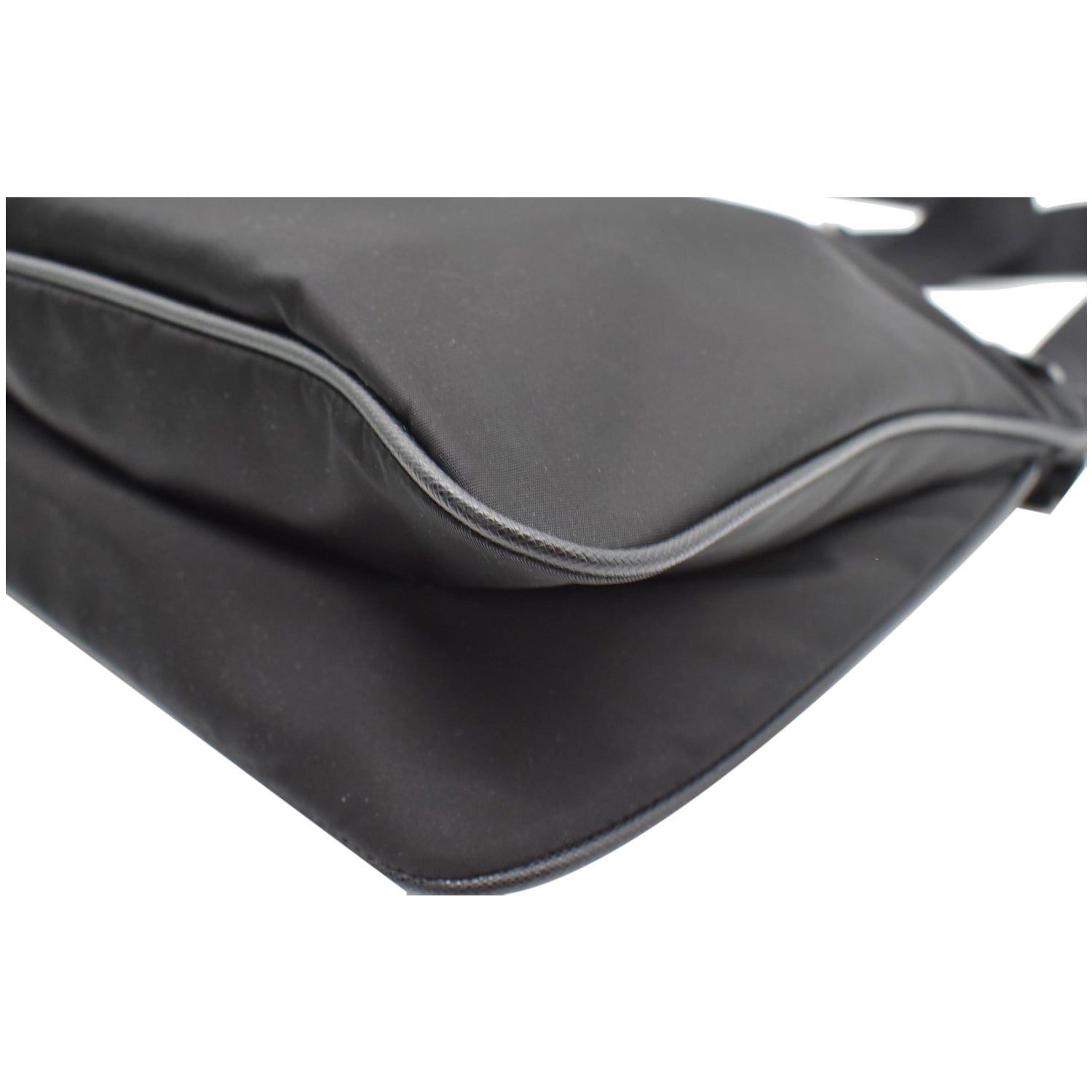 PRADA Re-Nylon Saffiano leather Crossbody Bag Black