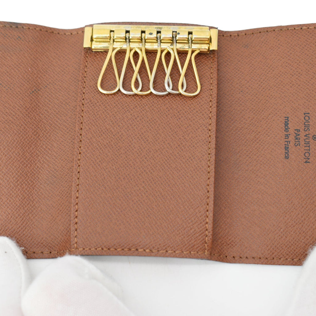 LOUIS VUITTON Monogram Canvas 6 Key Holder Brown