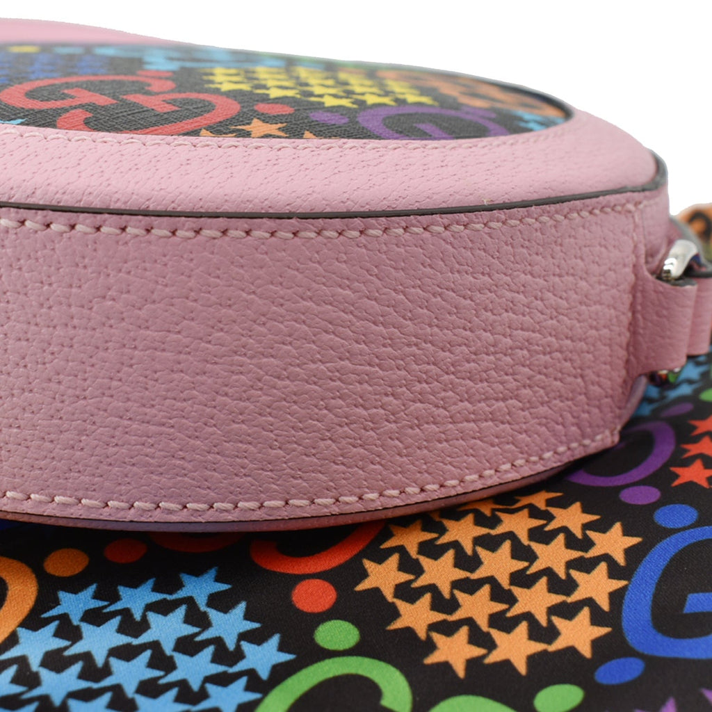 GUCCI Gucci Psychedelic Round Leather Crossbody Bag Multicolor 603938