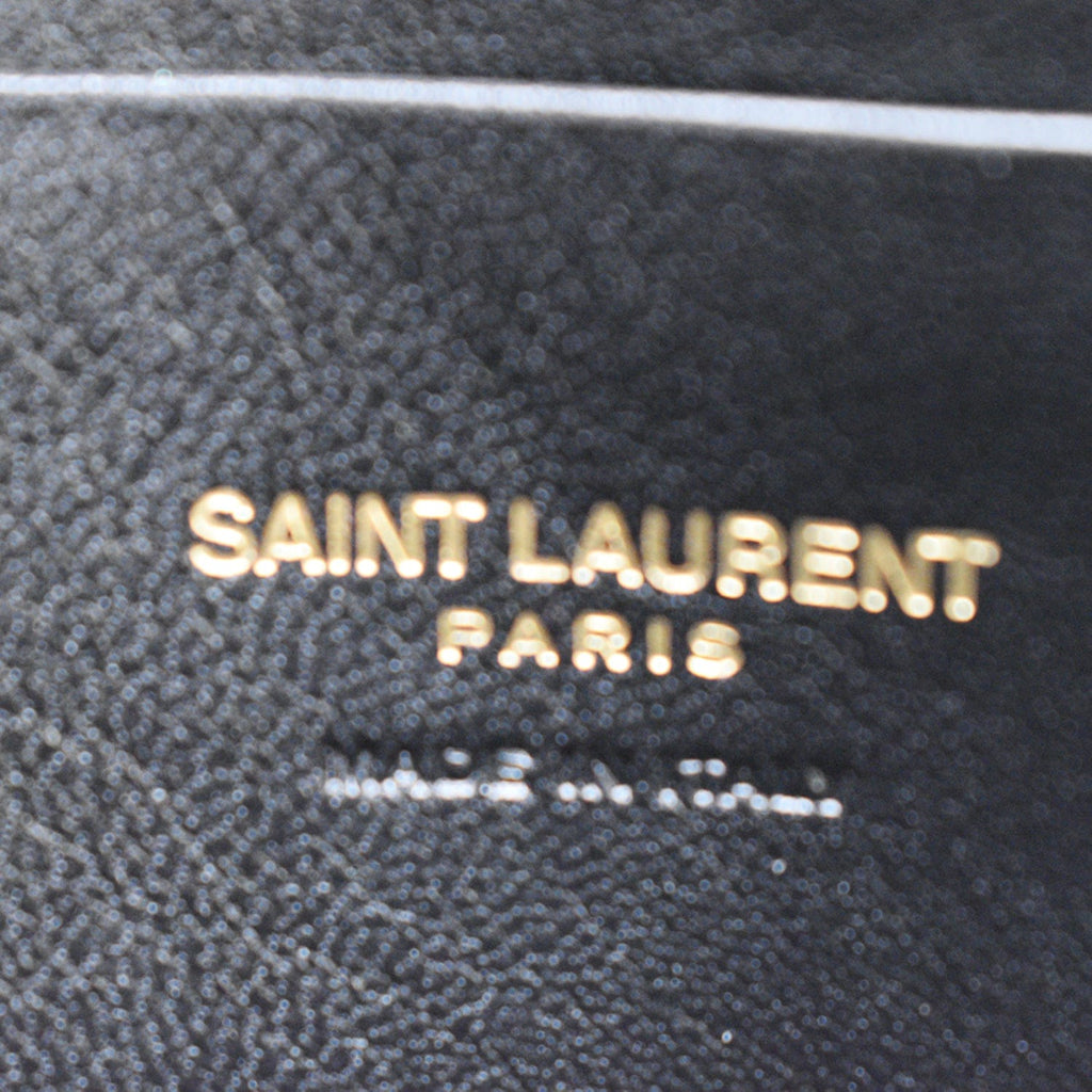 YVES SAINT LAURENT Mini Lou Grain De Poudre Camera Crossbody Bag Dark Natural