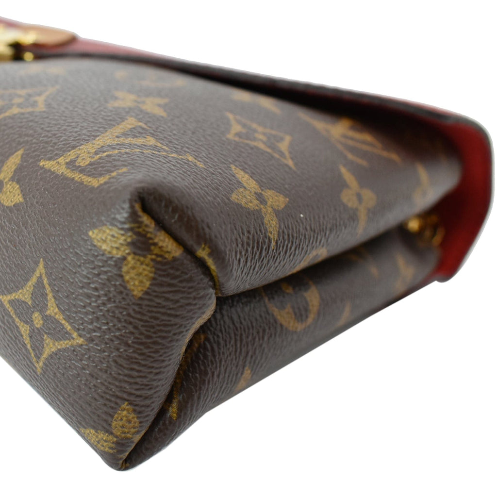 LOUIS VUITTON Pallas Chain Monogram Canvas Crossbody Bag Brown