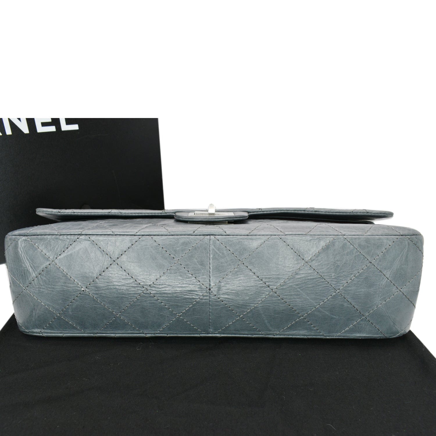 Chanel 50th Anniversary 2.55 Reissue 228 Quilted Aged  Shoulder Bag Grey