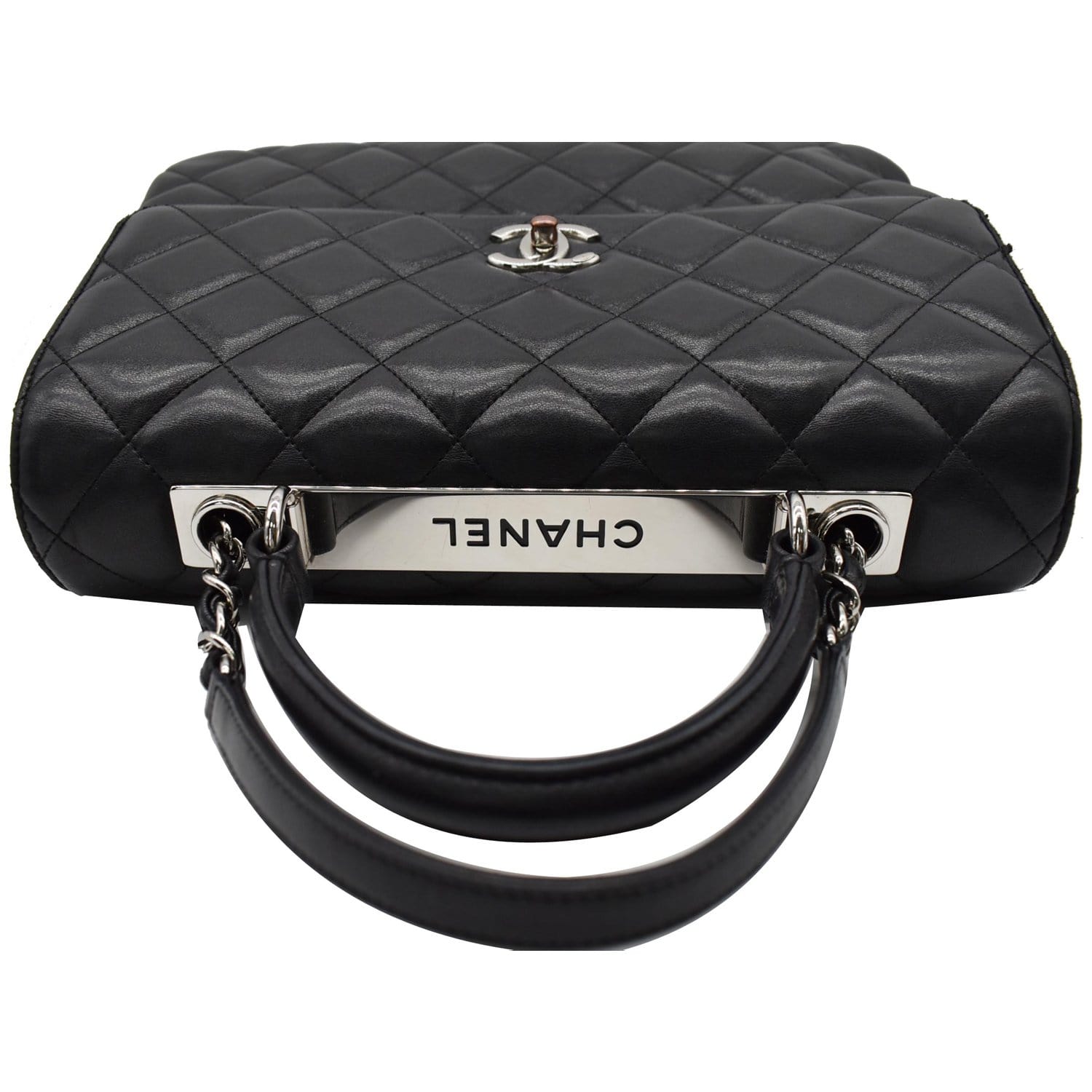 Chanel Trendy CC Large Flap Quilted  Leather Shoulder Bag Black