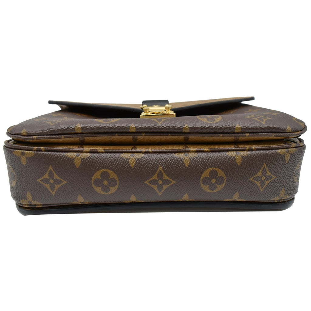 LOUIS VUITTON Metis Pochette Reverse Monogram Canvas Crossbody Bag Brown