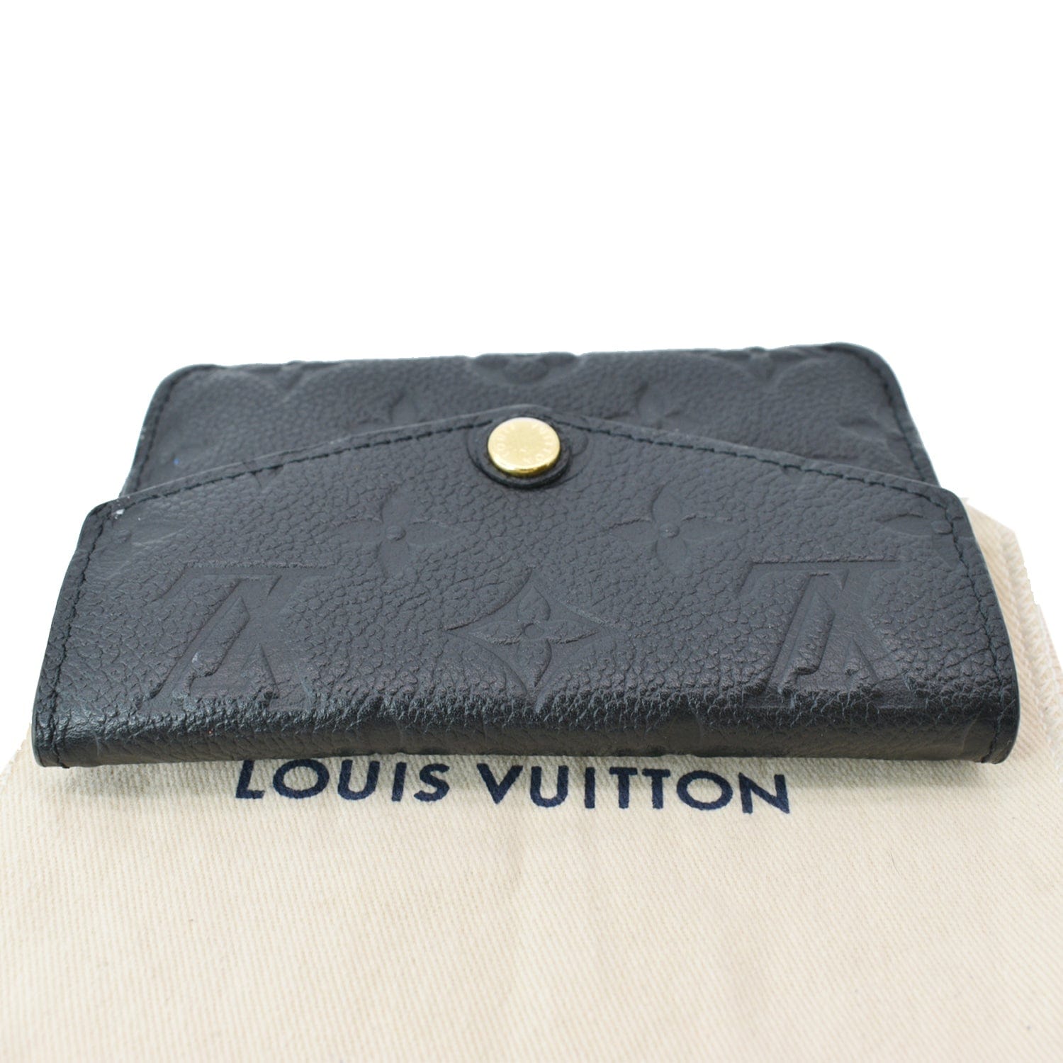 LOUIS VUITTON Key Pouch Empreinte Leather Wallet Noir