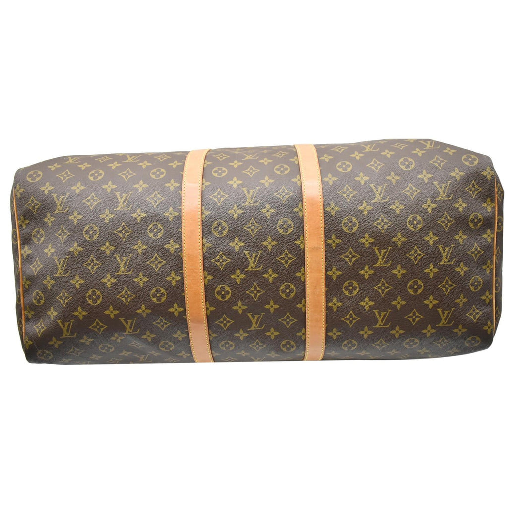 LOUIS VUITTON Keepall 60 Monogram Canvas Travel Bag Brown