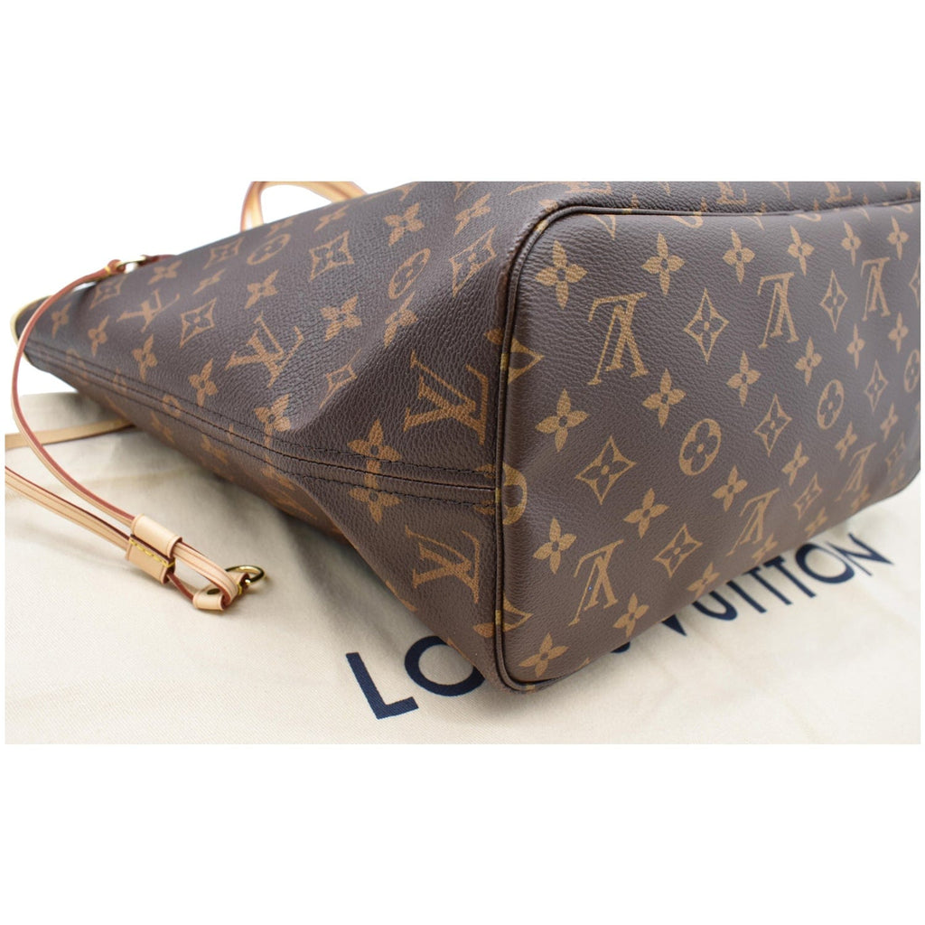 LOUIS VUITTON Neverfull MM Monogram Canvas Tote Bag Brown - New Year Deals