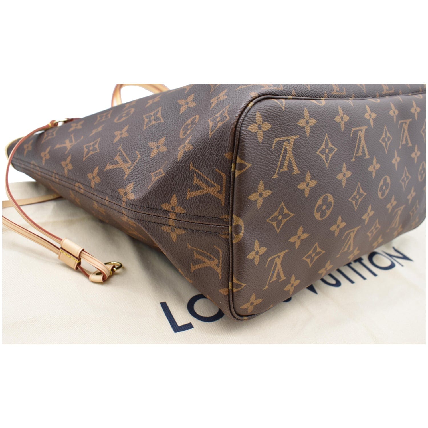LOUIS VUITTON Neverfull MM Monogram Canvas Tote Bag Brown - New Year Deals