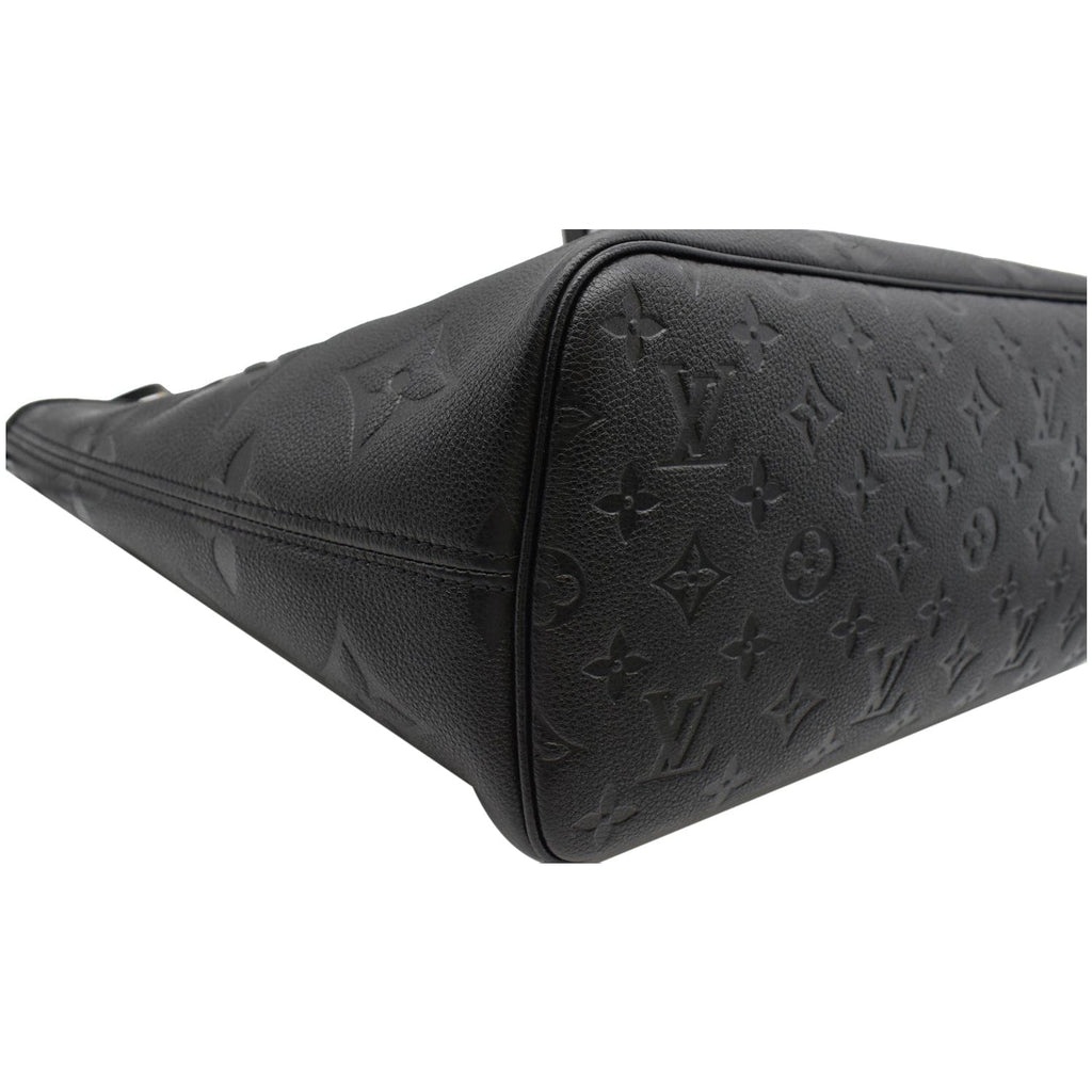 LOUIS VUITTON Neverfull MM Monogram Empreinte Tote Bag Black