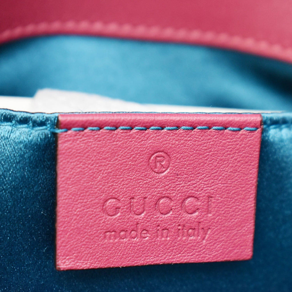 GUCCI Gucci Marmont Velvet Mini Shoulder Crossbody Bag Pink 446744