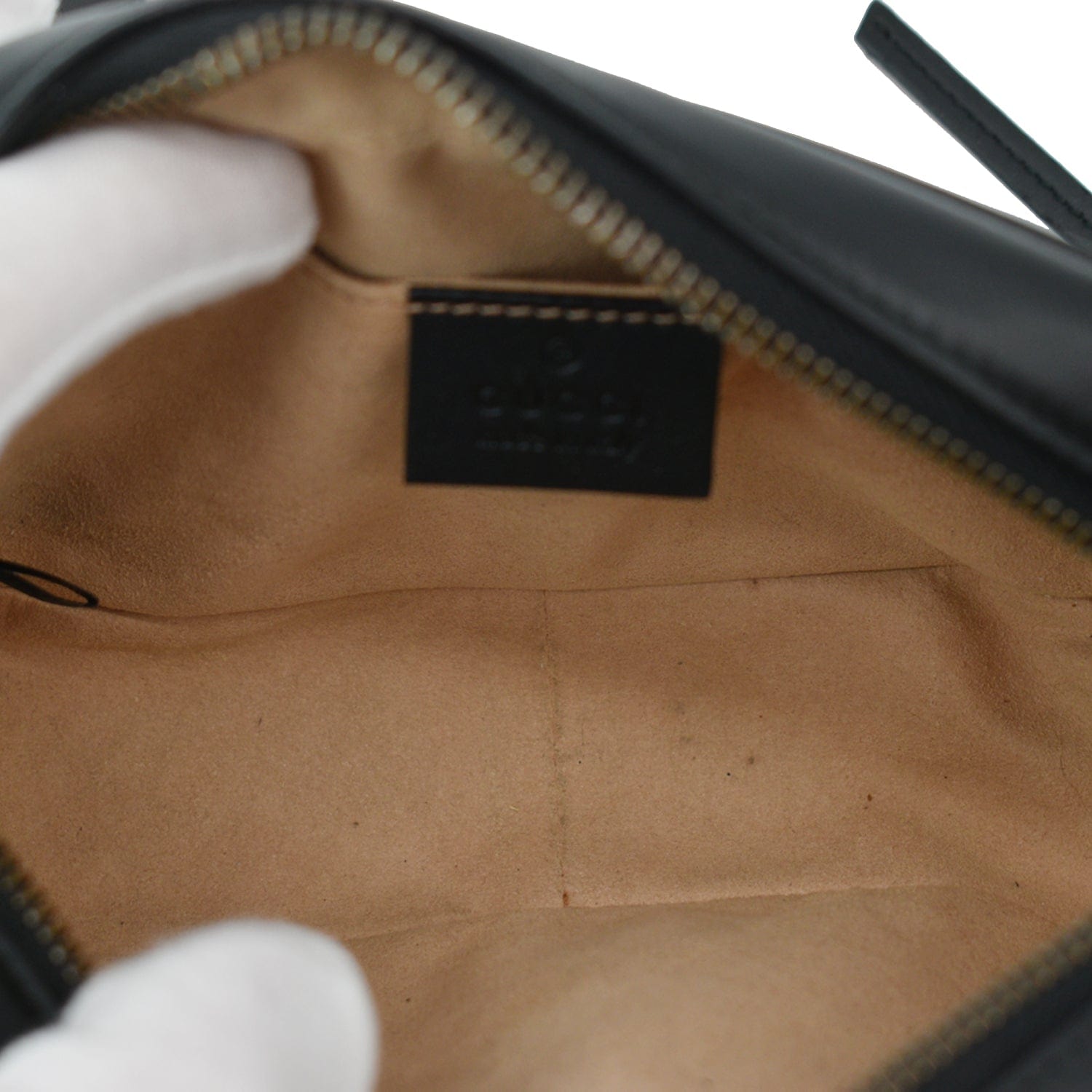 GUCCI Gucci Marmont Matelasse Mini Leather Crossbody Bag Black 448065