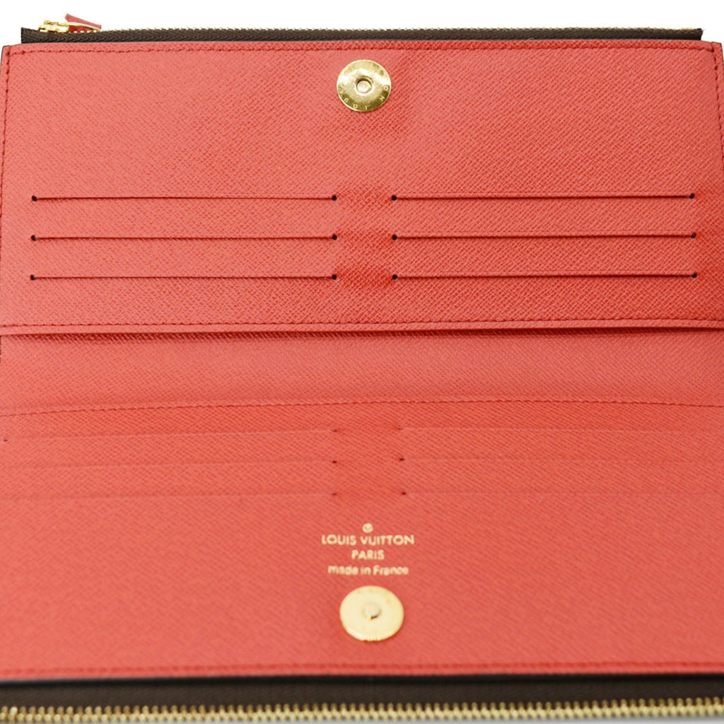 LOUIS VUITTON Adele Monogram Canvas Wallet Brown