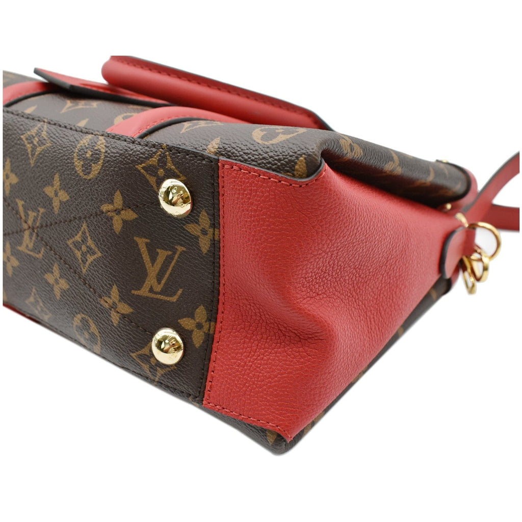LOUIS VUITTON Soufflot BB Monogram Canvas Shoulder Crossbody Bag Cerise