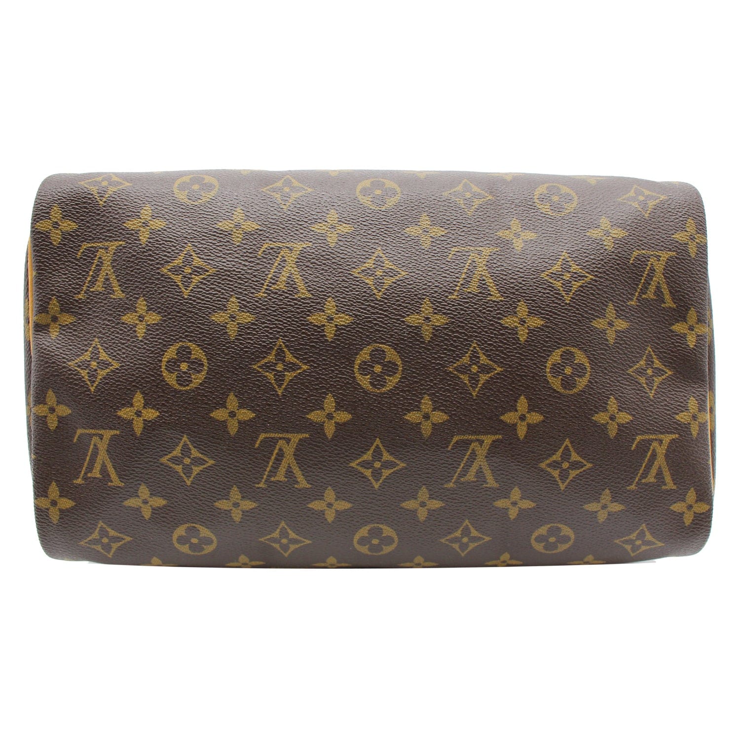 LOUIS VUITTON Speedy 30 Monogram Canvas Satchel Bag Brown