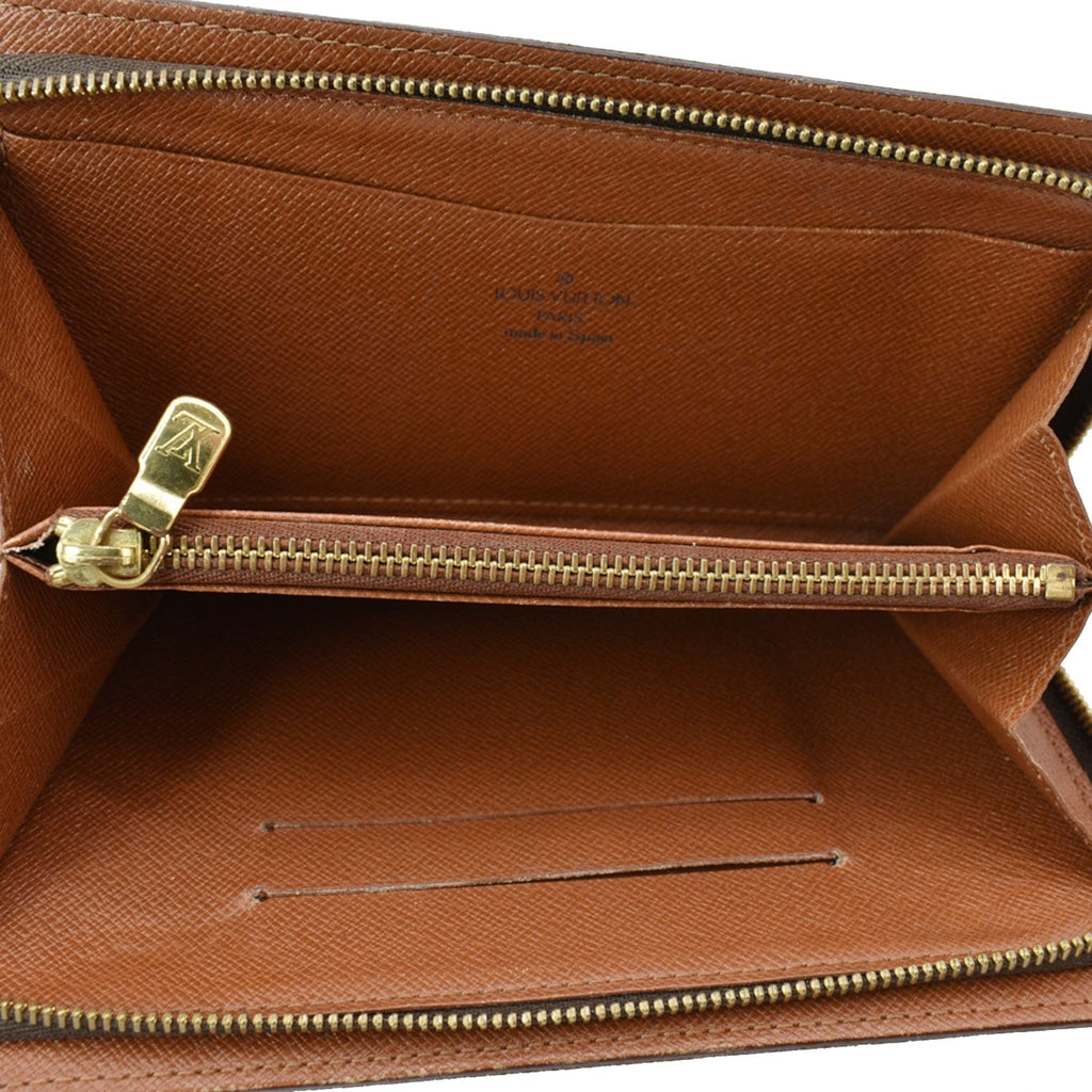 LOUIS VUITTON Monogram Canvas Zippy Wallet Brown