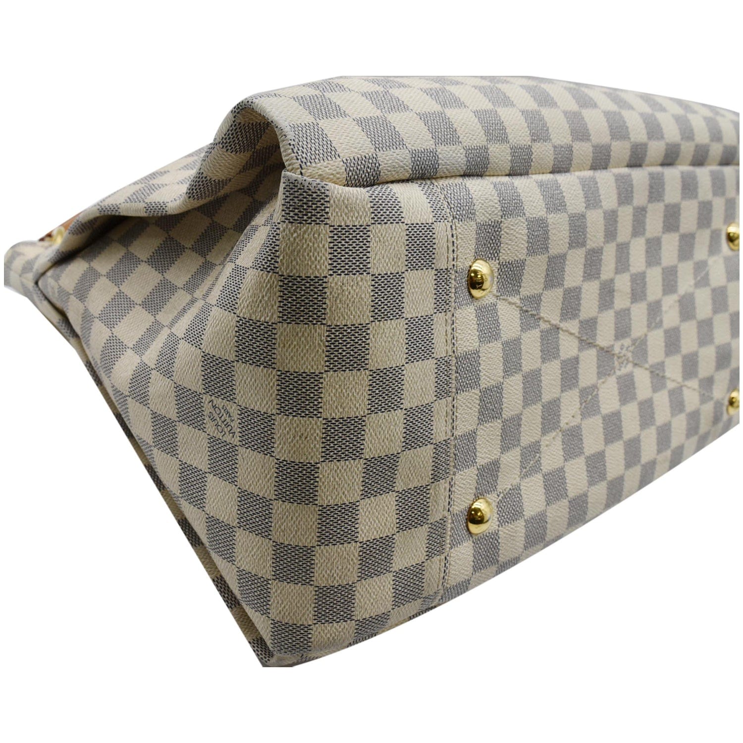LOUIS VUITTON Artsy MM Damier Azur Shoulder Bag White