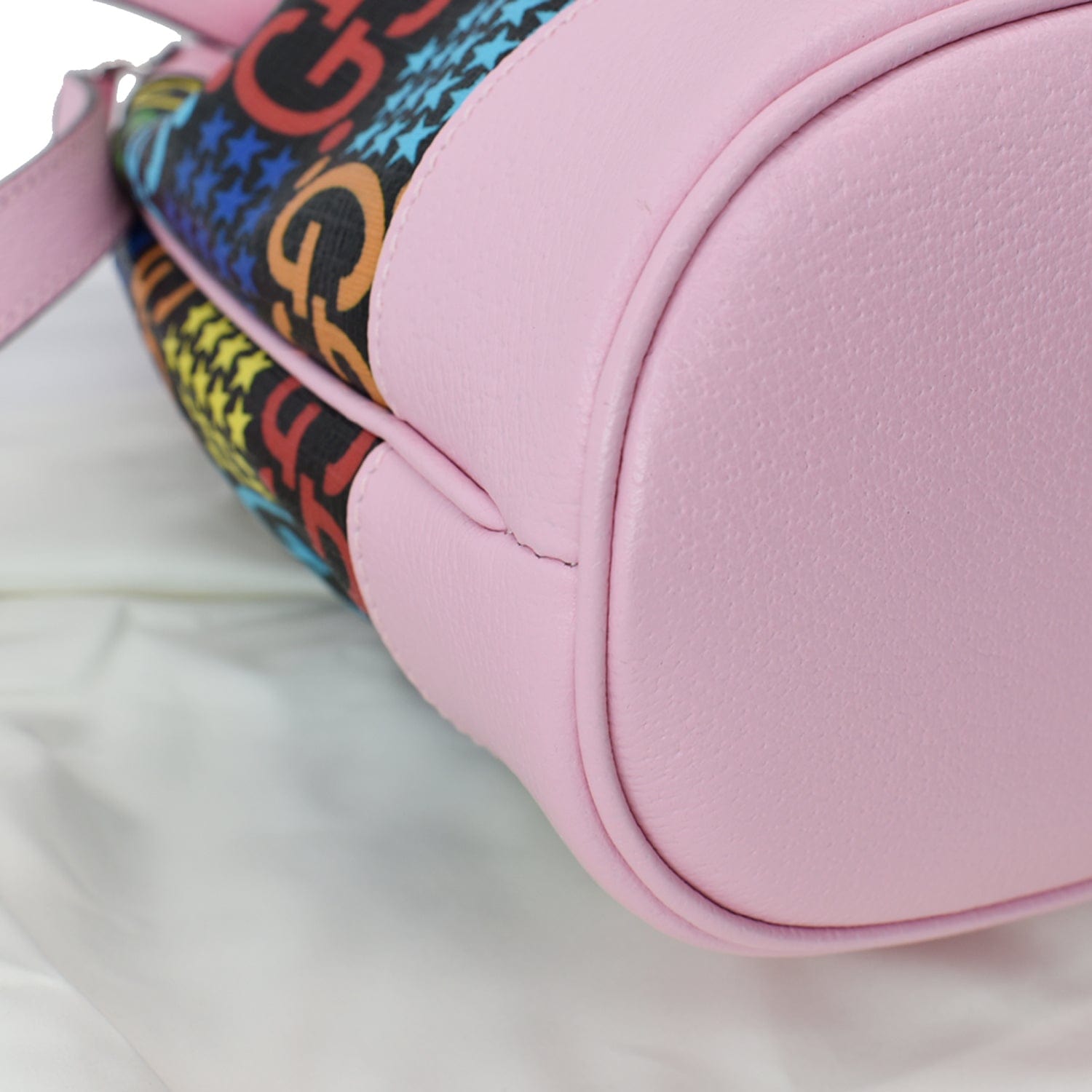 GUCCI Gucci Psychedelic Leather Bucket Shoulder Bag Multicolor 598149