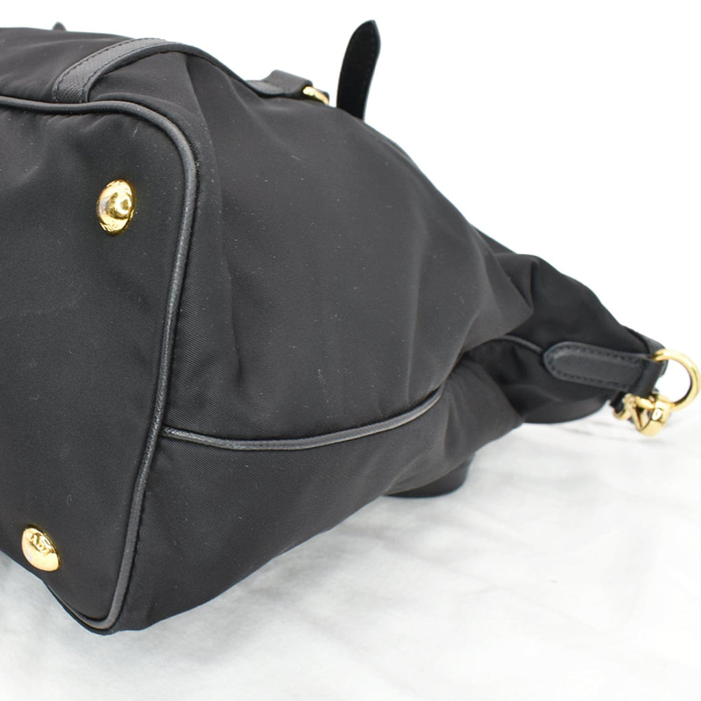 PRADA Tessuto Saffiano Nylon Tote Shoulder Bag Black - Hot Deals